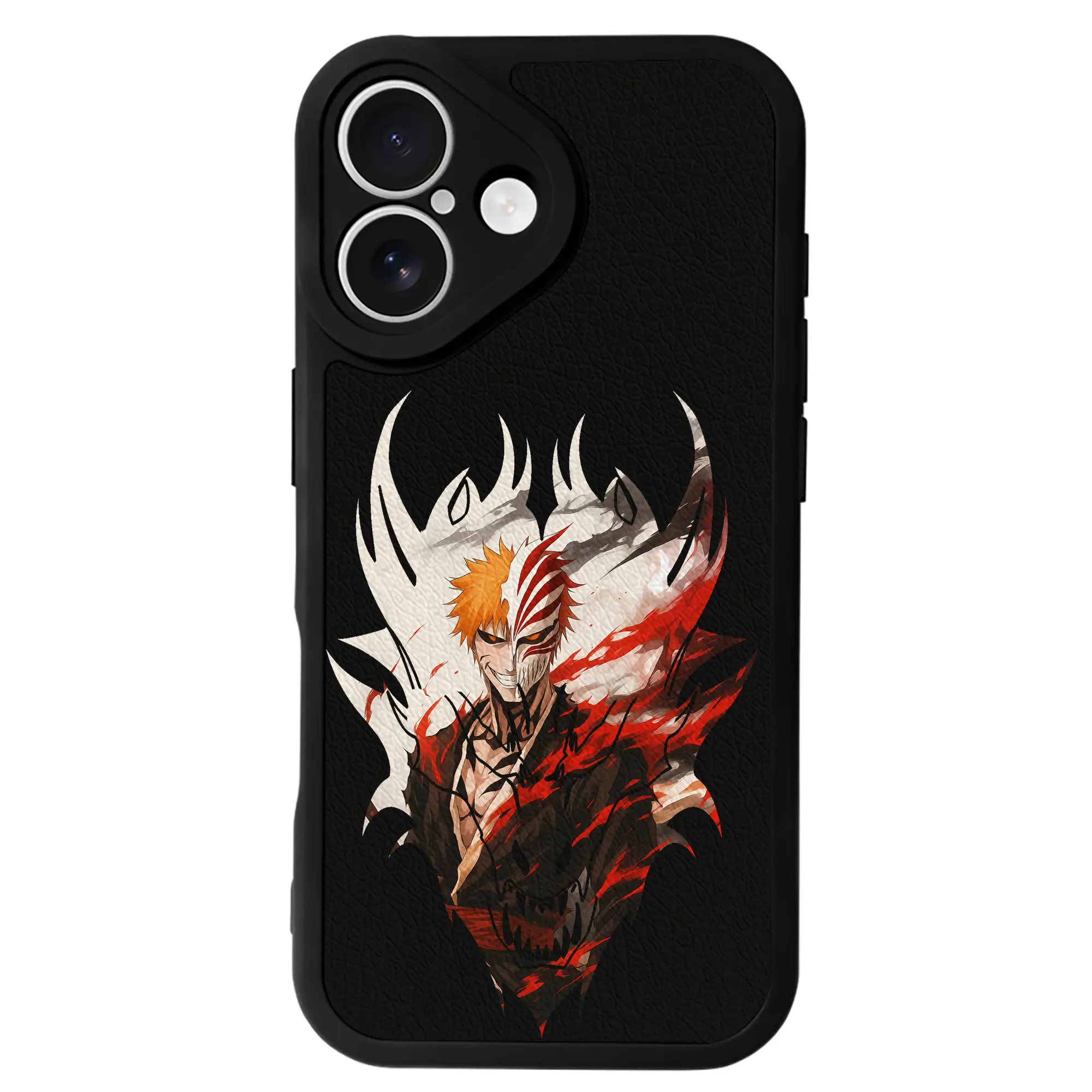 ブリーチ グッズ 黒崎 一護 - IPhone 16シリーズ対応 ・ シリコンスマホケース ・ レザー調 ・ 高精度フィット ・ 耐衝撃 ・ ワイヤレス充電対応 ・ 精密カット